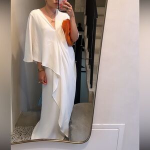 Valentino Ivory Cape Dress